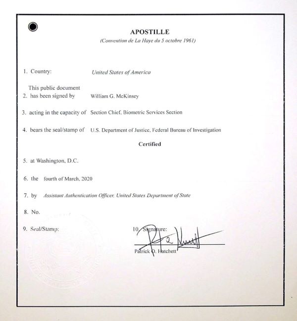 Apostille Document
